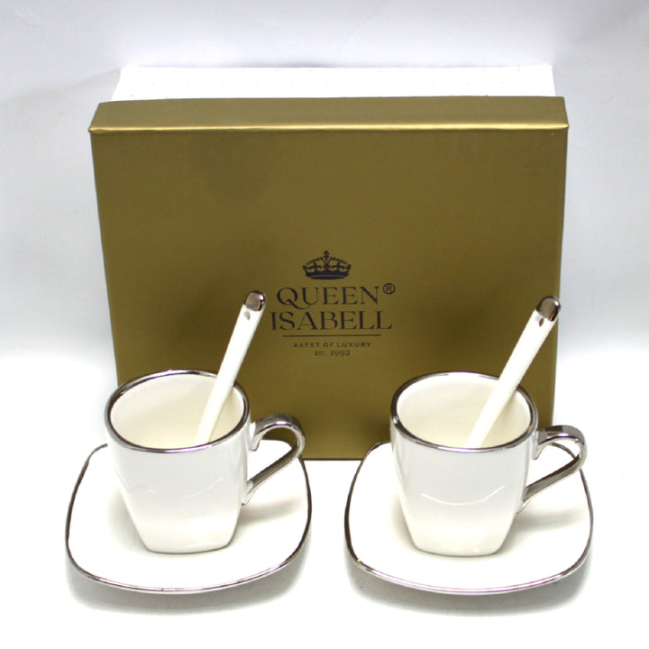 Eszpresszó csészék porcelán készlet tányérokkal Queen Isabell W23SV06-06471