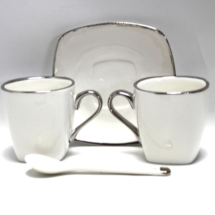 Eszpresszó csészék porcelán készlet tányérokkal Queen Isabell W23SV06-06471