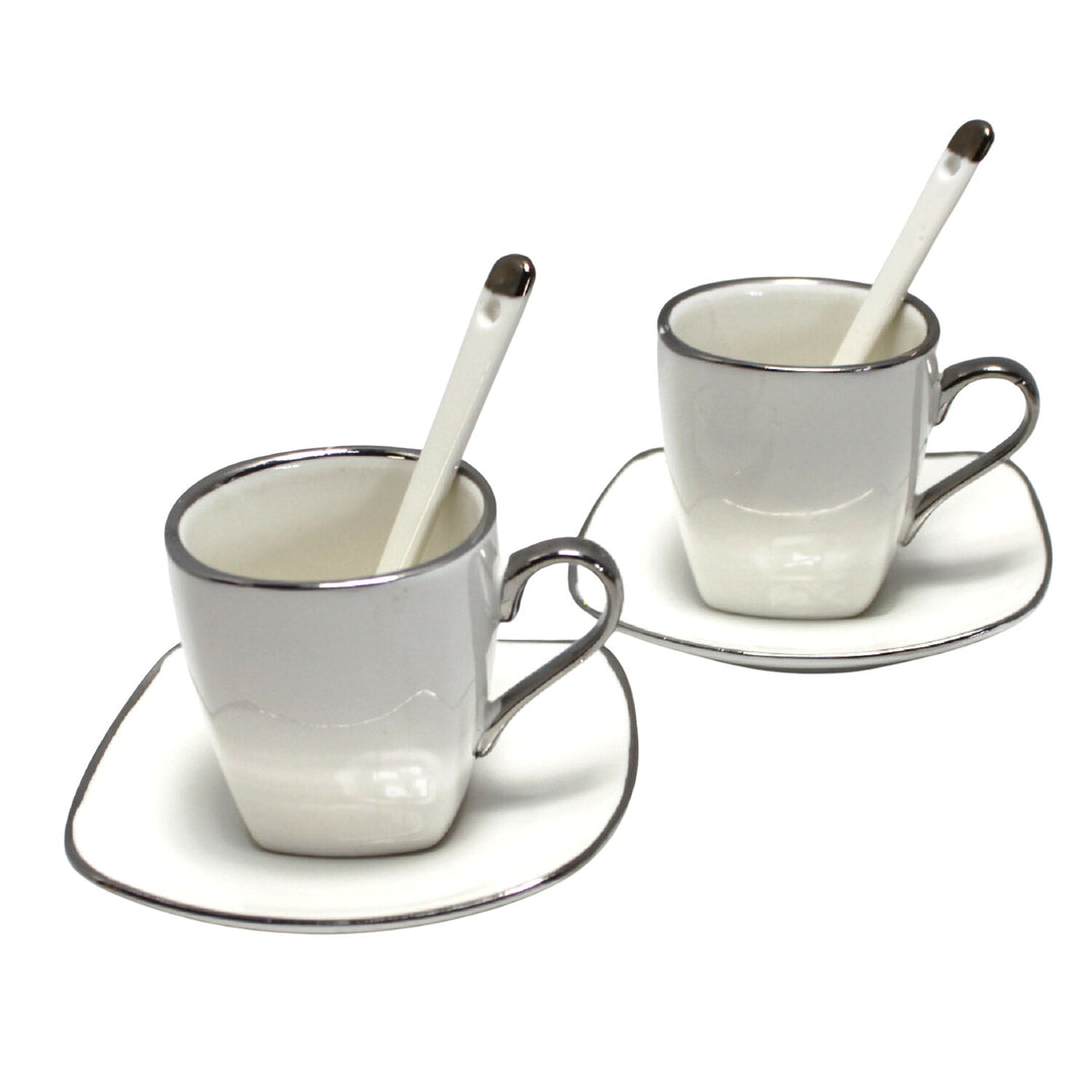 Eszpresszó csészék porcelán készlet tányérokkal Queen Isabell W23SV06-06471