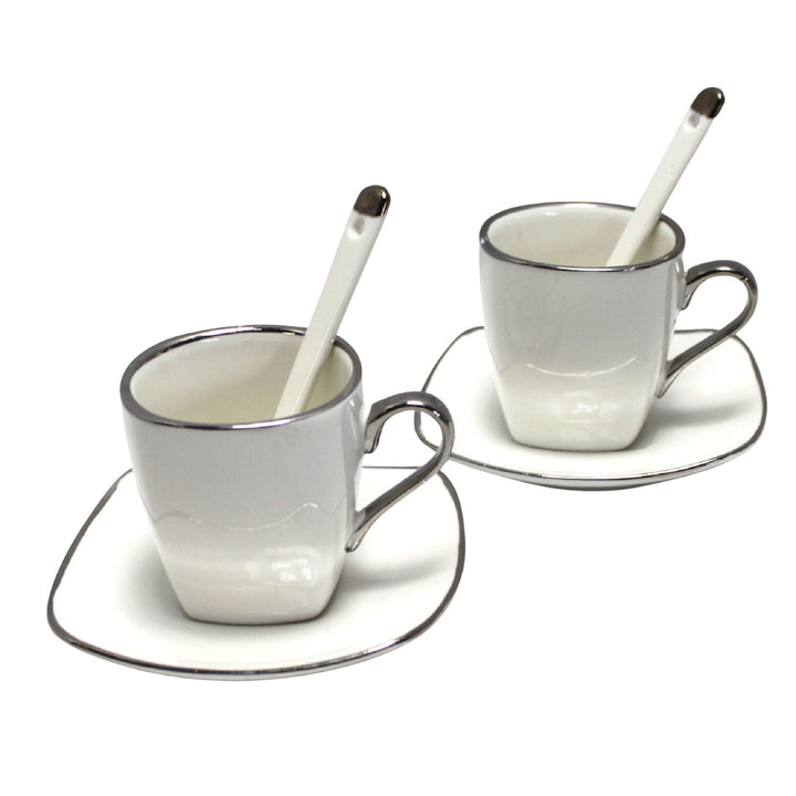 Eszpresszó csészék porcelán készlet tányérokkal Queen Isabell W23SV06-06471
