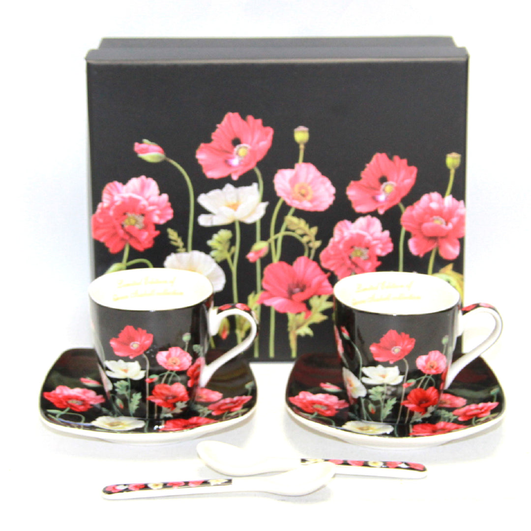 Eszpresszó csészék porcelán készlet tányérokkal Queen Isabell W9PB06-09510