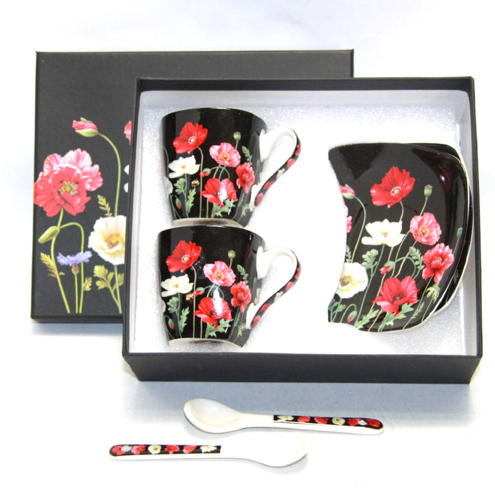 Eszpresszó csészék porcelán készlet tányérokkal Queen Isabell W9PB06-09510