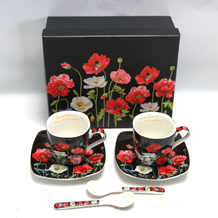 Eszpresszó csészék porcelán készlet tányérokkal Queen Isabell W9PB06-09510