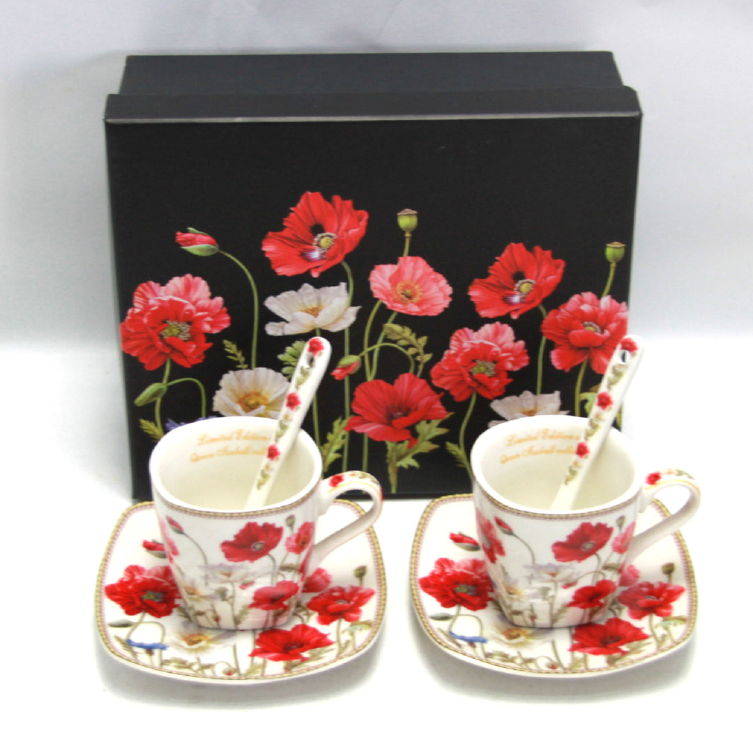 Eszpresszó csészék porcelán készlet tányérokkal Queen Isabell W9PWH06-09596