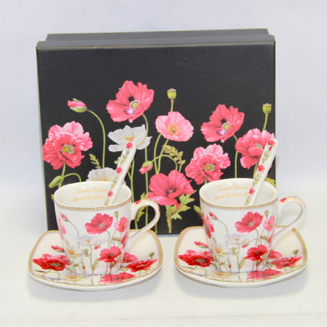 Eszpresszó csészék porcelán készlet tányérokkal Queen Isabell W9PWH06-09596