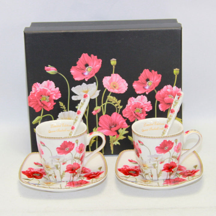 Eszpresszó csészék porcelán készlet tányérokkal Queen Isabell W9PWH06-09596