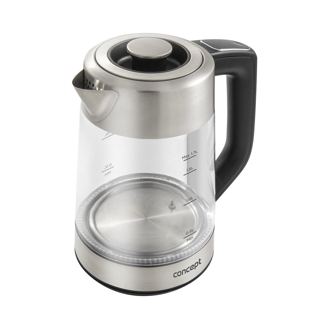 Concept 1,7 literes üveg vízforraló hőmérséklet-szabályozóval és főzővel RK4190