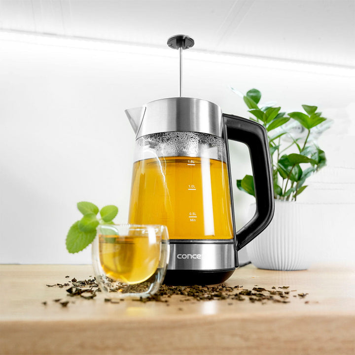 Concept 1,7 literes üveg vízforraló hőmérséklet-szabályozóval és főzővel RK4190