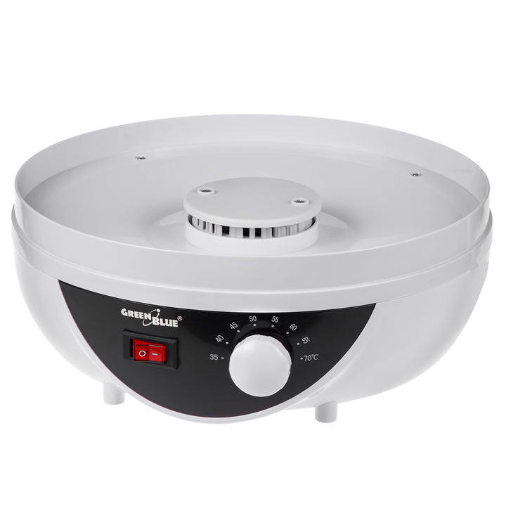 GreenBlue gomba-, zöldség- és gyümölcsszárító, 250W teljesítmény - nagyon csendes, GB195 UK csatlakozóval