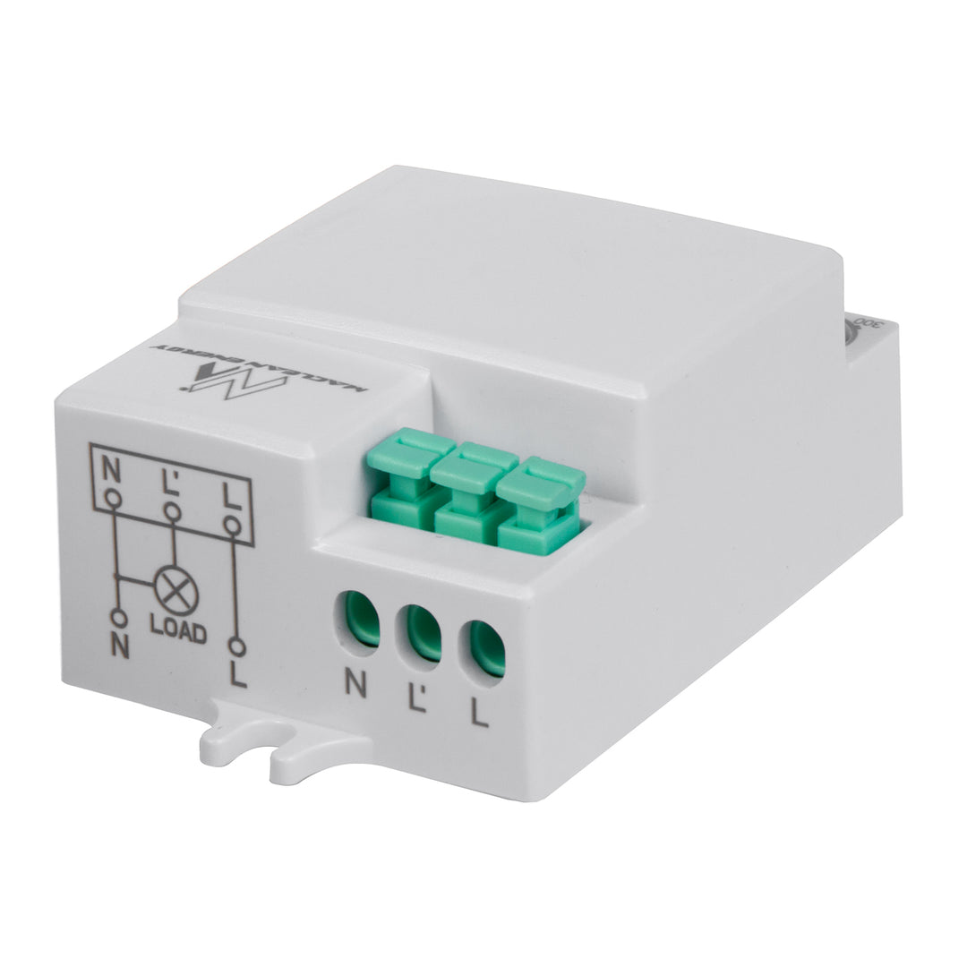 Maclean mikrohullámú mozgásérzékelő, 8 m hatótávolság, max. terhelés 1200 W, IP20, 5,8 GHz, MCE316