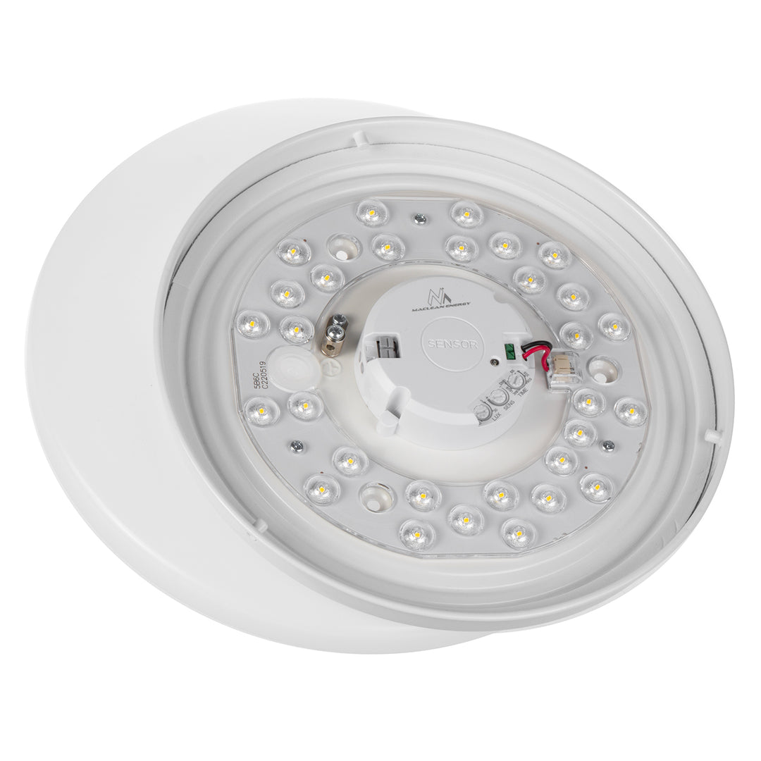 Maclean mennyezeti LED érzékelős lámpa, mikrohullámú érzékelő 5.8GHz, 4000K, 12W, 950lm, IP44, MCE347