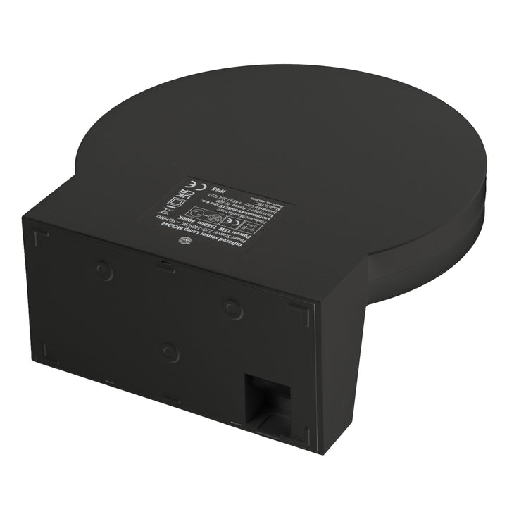 Maclean mozgásérzékelős LED lámpa, PIR mozgásérzékelő, fekete, 15W, IP65, 1560lm, semleges fehér (4000K) MCE344 B