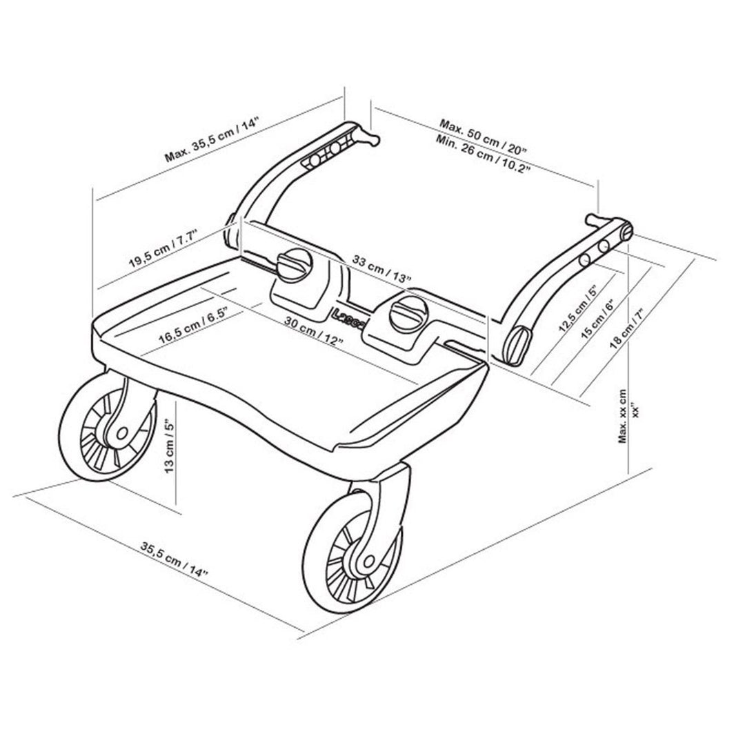BuggyBoard MINI babakocsi hosszabbító, 22 kg-ig, kék