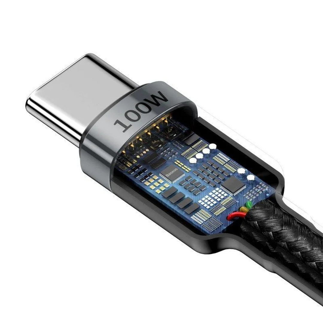 USB-C PD 2.0 200cm Baseus Cafule CATKLF-ALG1 Quick Charge 3.0 5A kábel 100W-os gyorstöltési támogatással