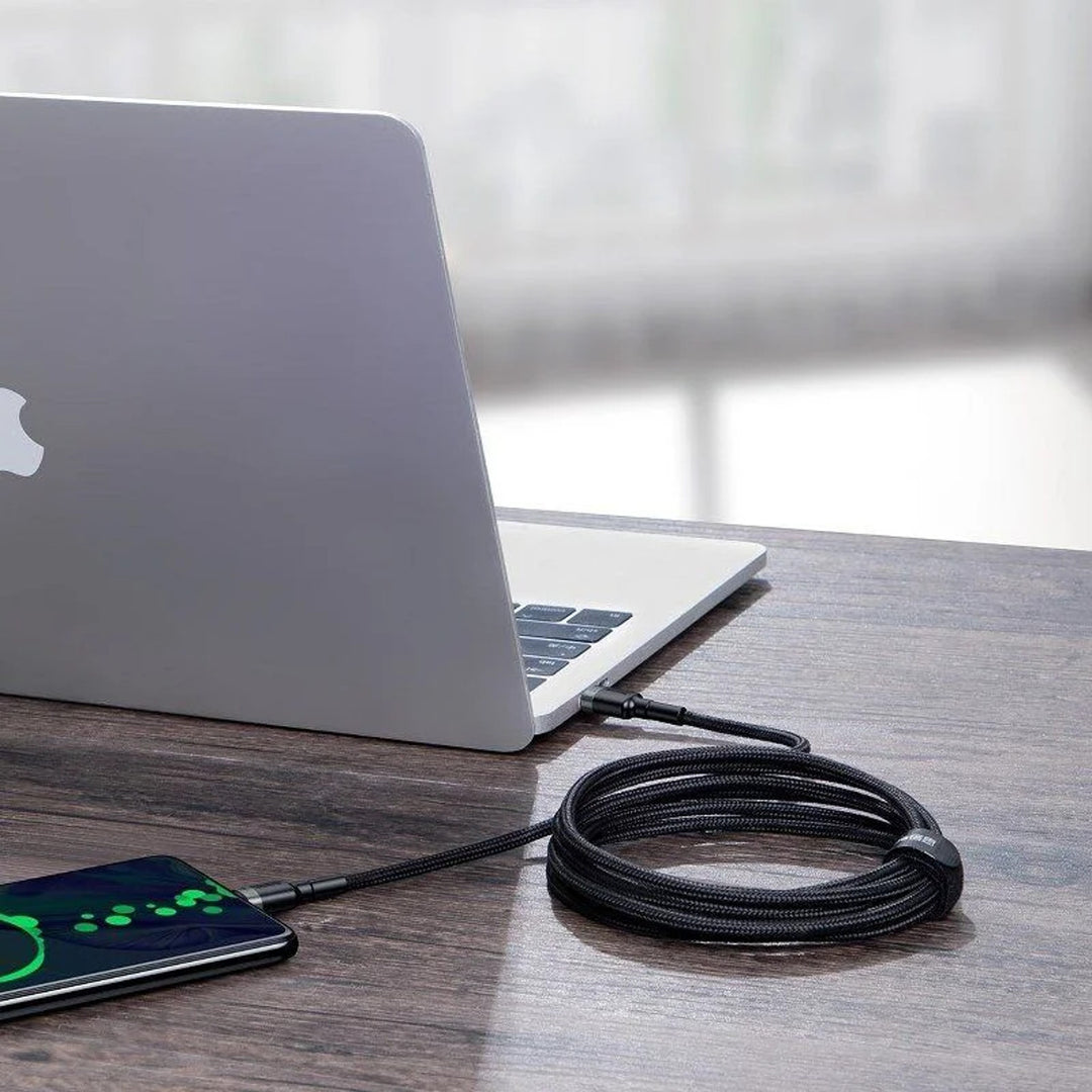 USB-C PD 2.0 200cm Baseus Cafule CATKLF-ALG1 Quick Charge 3.0 5A kábel 100W-os gyorstöltési támogatással