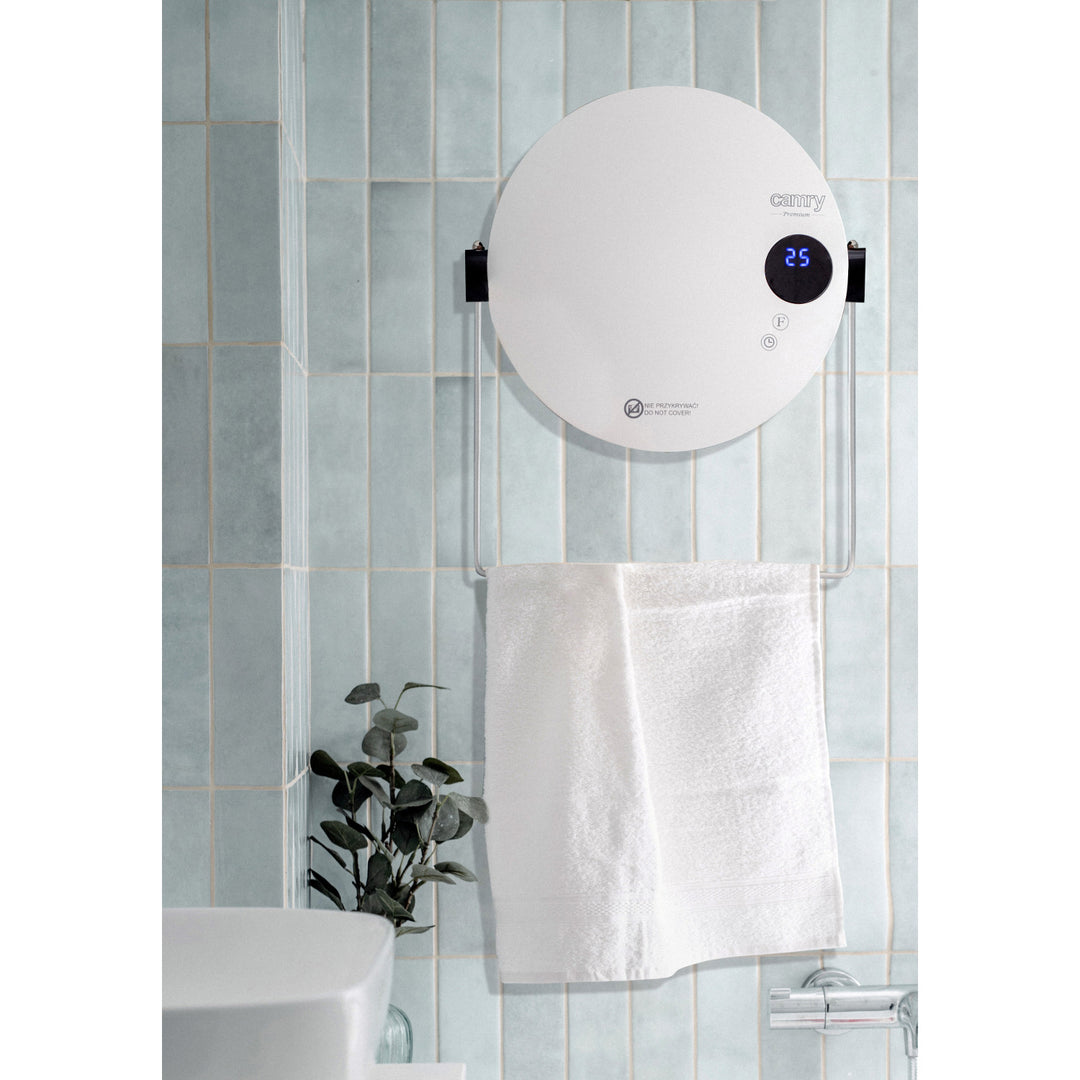 Camry fürdőszobai fűtőtest, teljesítmény 2000W, 2 fűtési fokozat, LCD kijelző, távirányító, CR 7747