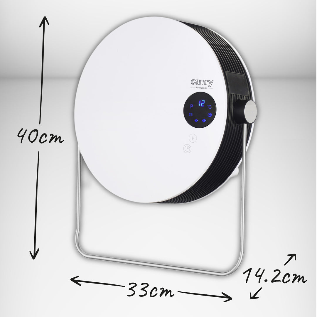Camry fürdőszobai fűtőtest, teljesítmény 2000W, 2 fűtési fokozat, LCD kijelző, távirányító, CR 7747