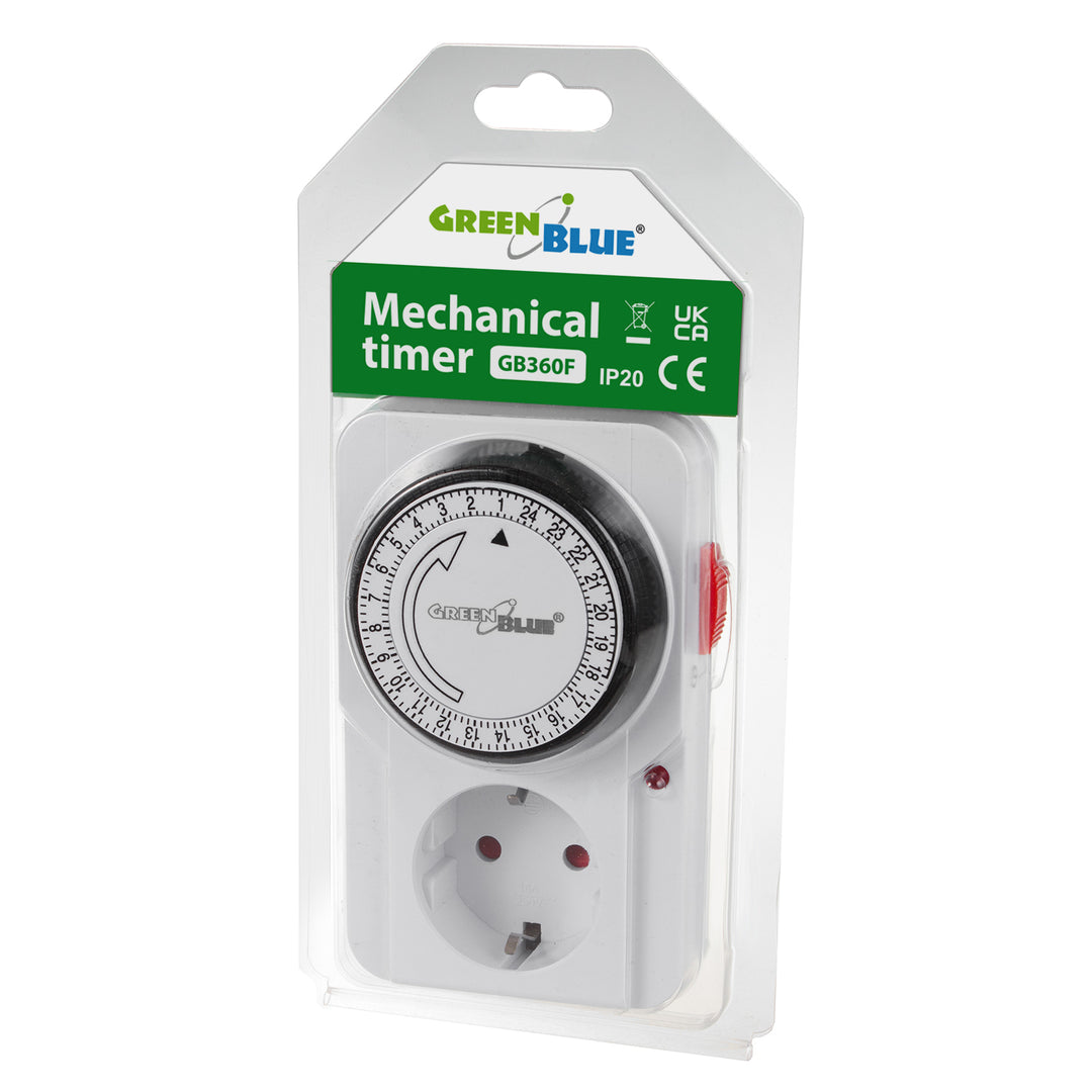 Mechanikus időzítő GreenBlue GB360 F 48 program max. terhelés 16A IP20
