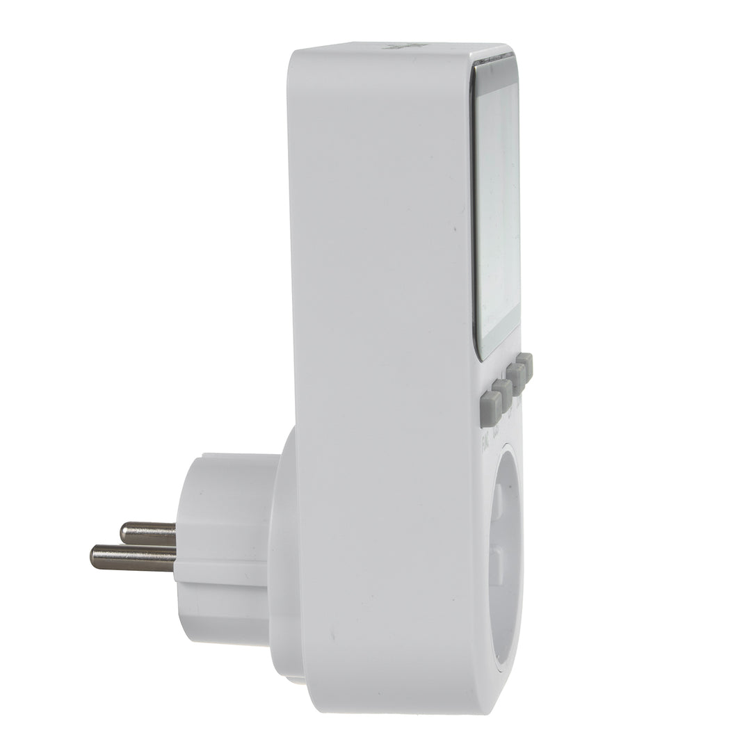 GreenBlue energiamérő, wattmérő, F típus, 220-240V AC, 50Hz, max. terhelés 16A, IP20, beépített akkumulátor, GB364 F