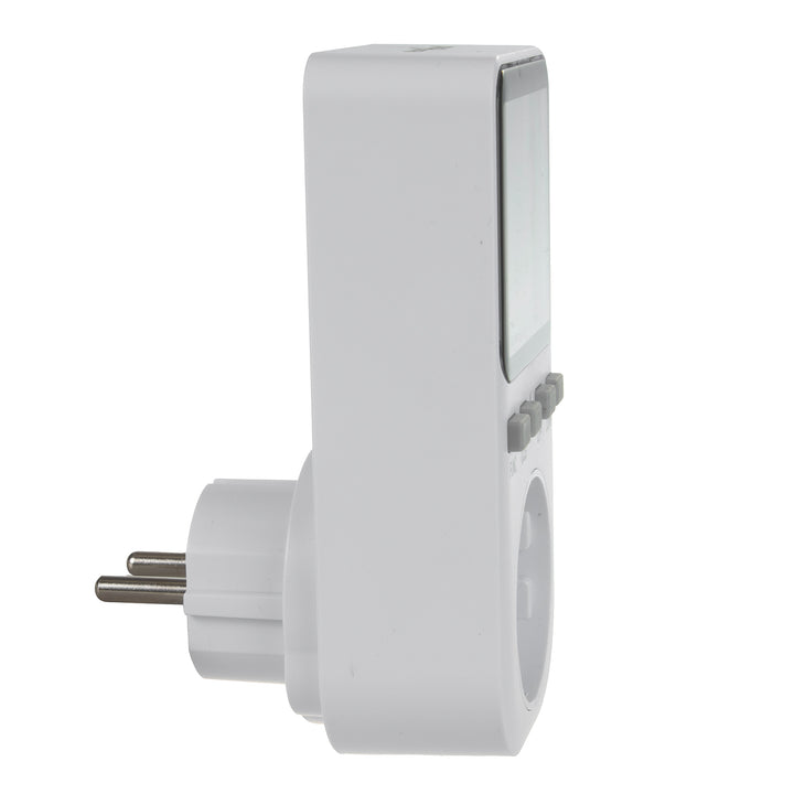 GreenBlue energiamérő, wattmérő, F típus, 220-240V AC, 50Hz, max. terhelés 16A, IP20, beépített akkumulátor, GB364 F
