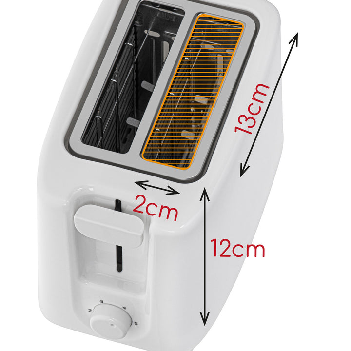 Adler kenyérpirító, 6 fokozat, zsemlarács, 900W, fehér, AD 3223