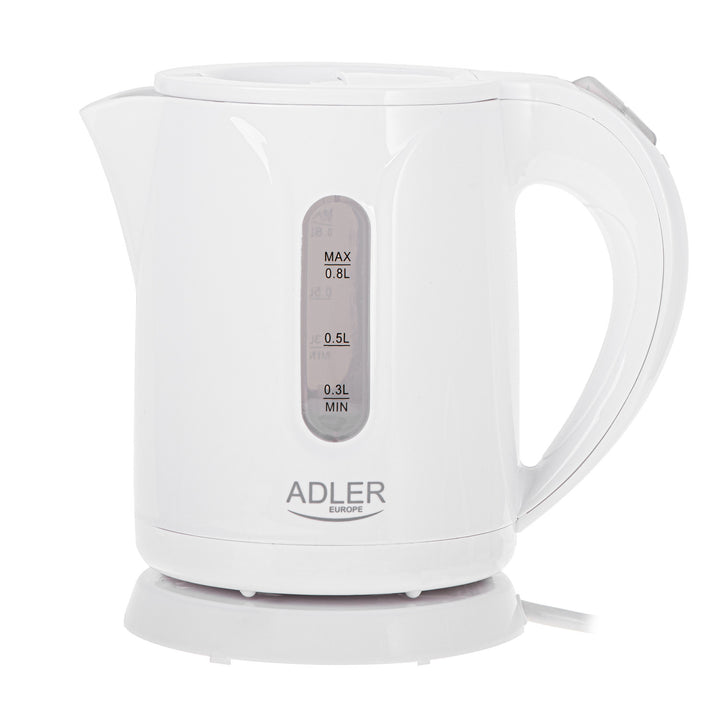 Adler vezeték nélküli elektromos vízforraló, 0,8 l űrtartalom, 850 W teljesítmény, AD1371