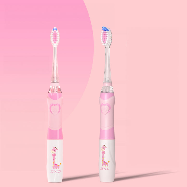 SEAGO gyermek szonikus fogkefe, rózsaszín, 1xAA 1,5V (nem tartozék), 3 hegy, SG-977 Pink