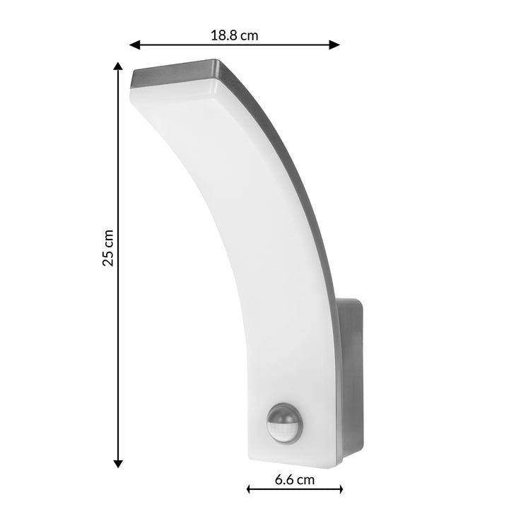 Maclean szürke 20W 2000lm IP65 4000K LED lámpa mozgásérzékelővel