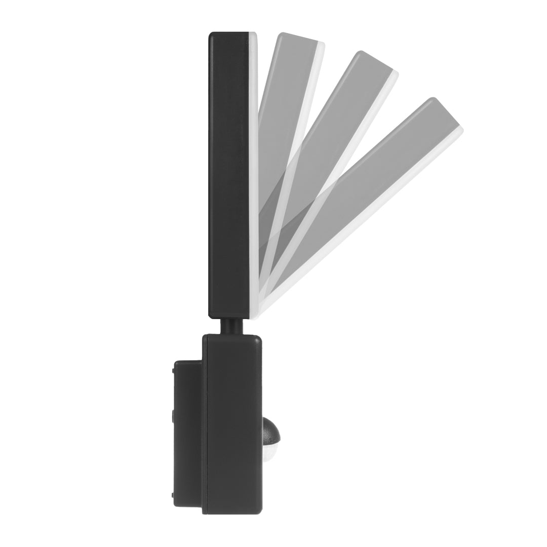 PIR mozgásérzékelő LED lámpa fekete 10W IP65 800lm 4000K