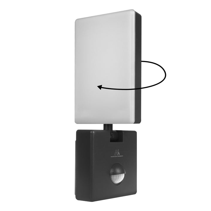 PIR mozgásérzékelő LED lámpa fekete 10W IP65 800lm 4000K