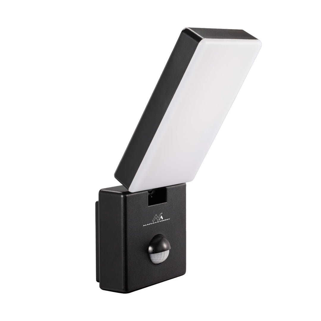 PIR mozgásérzékelő LED lámpa fekete 10W IP65 800lm 4000K
