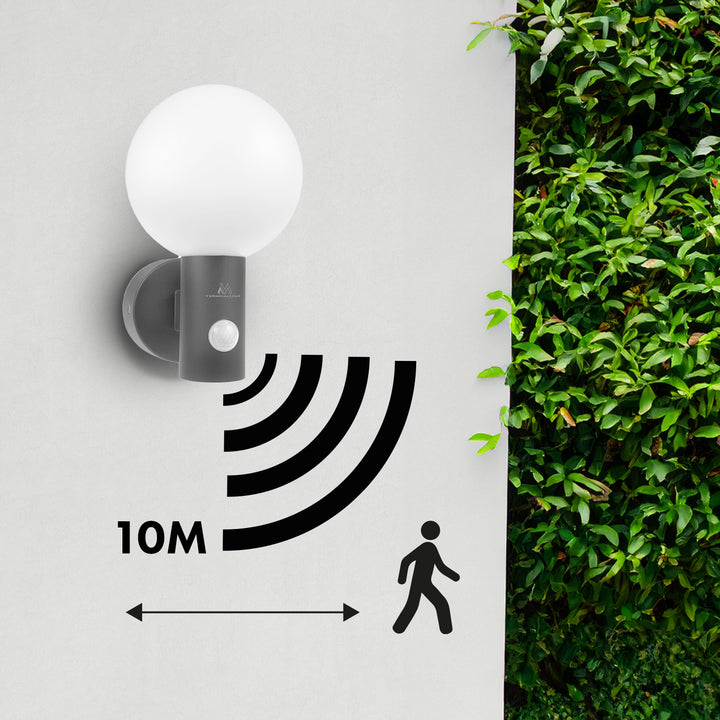 Maclean PIR mozgásérzékelő LED lámpa szürke 15W IP65 1600lm 4000K