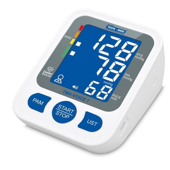 TECH-MED digitális felkaros vérnyomásmérő, beszédfunkcióval, TMA-VOICE 1
