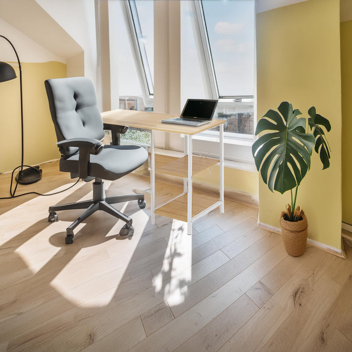 Maclean loft összecsukható íróasztal, méretek: 107x45x75cm, max - 150 kg, asztallappal, szín világos bükk, MC-411 W