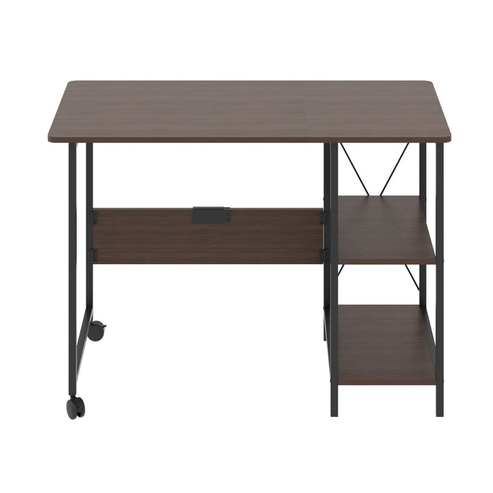 Maclean loft összecsukható íróasztal, méretek: 107x45x75cm, max - 150 kg, asztallappal, szín sötét dió, MC-411 B