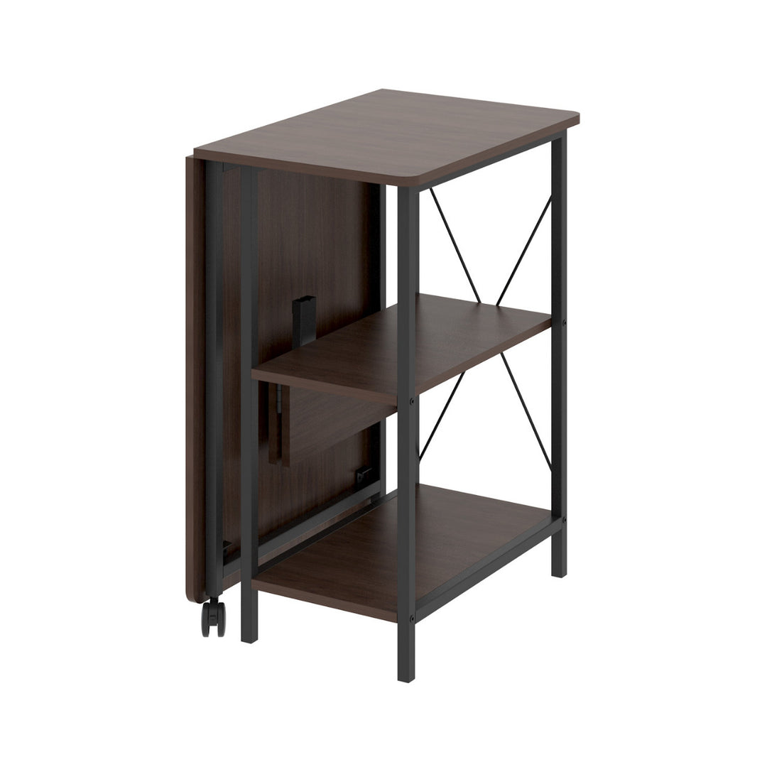 Maclean loft összecsukható íróasztal, méretek: 107x45x75cm, max - 150 kg, asztallappal, szín sötét dió, MC-411 B