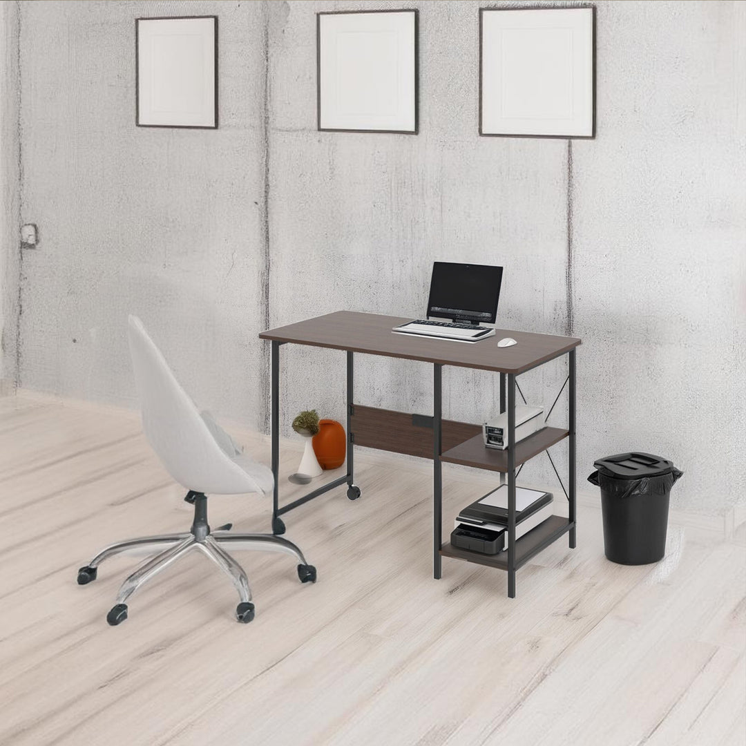 Maclean loft összecsukható íróasztal, méretek: 107x45x75cm, max - 150 kg, asztallappal, szín sötét dió, MC-411 B