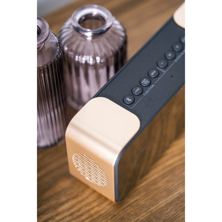 Adler AD 1190 Réz vezeték nélküli rádió ébresztőóra LED kijelzővel és Bluetooth funkcióval