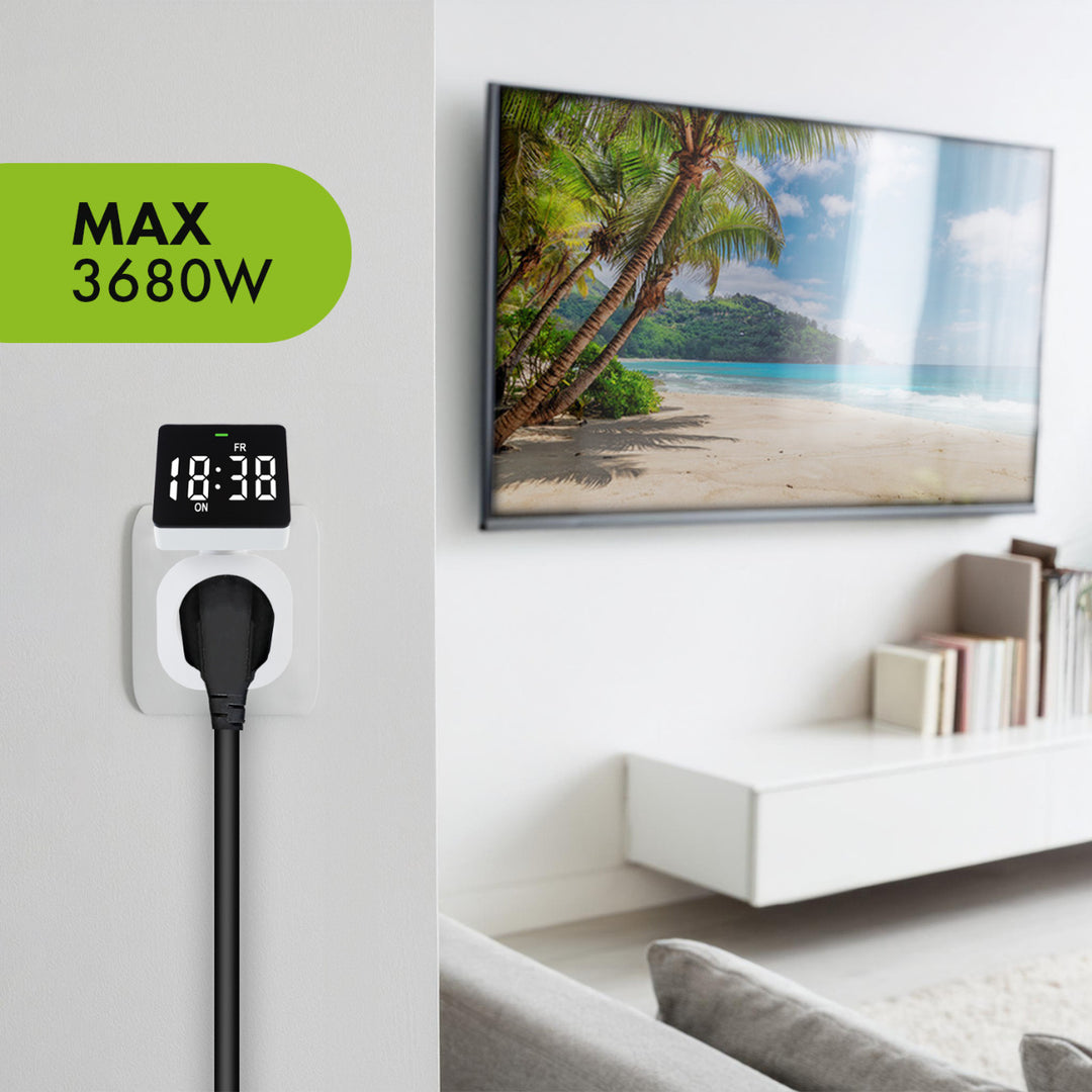 Digitális időzítő kapcsoló GreenBlue GB610 E max terhelés 16A IP20