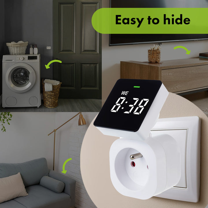 Digitális időzítő kapcsoló GreenBlue GB610 E max terhelés 16A IP20