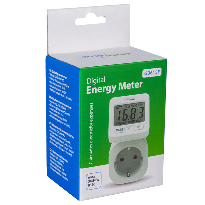 GreenBlue energiamérő 16A max 3680W memória biztonsági mentés