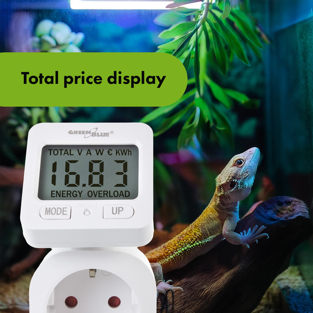 GreenBlue energiamérő 16A max 3680W memória biztonsági mentés
