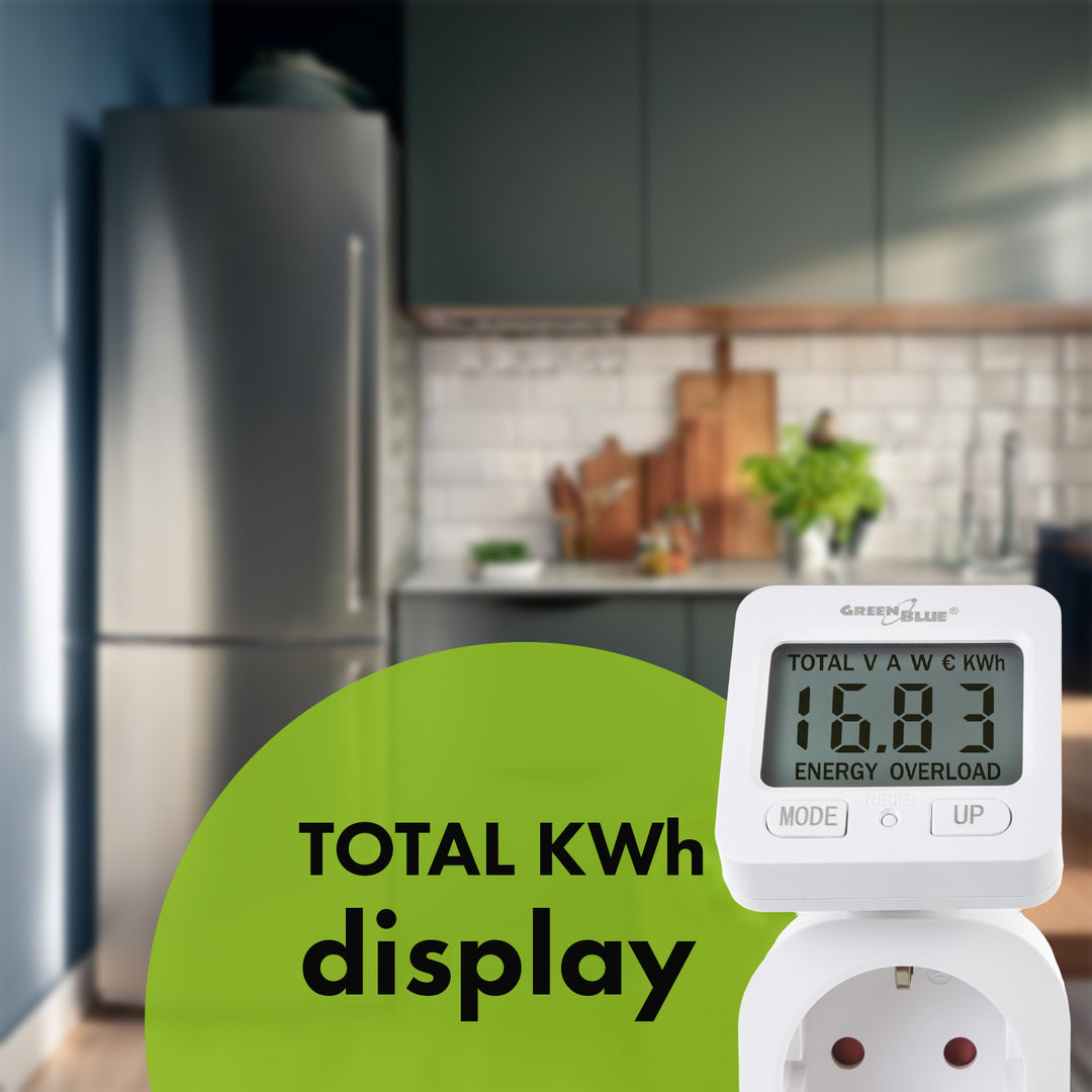 GreenBlue energiamérő 16A max 3680W memória biztonsági mentés