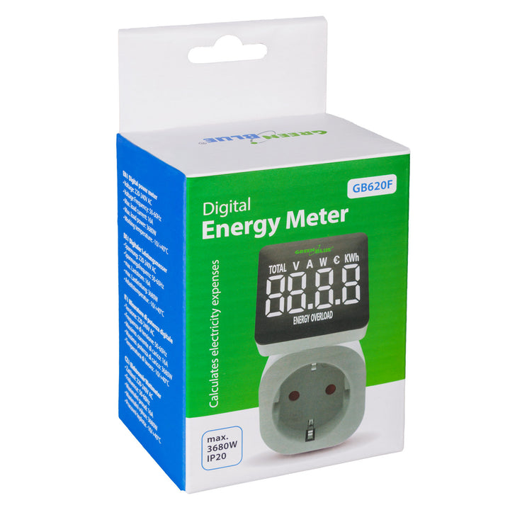 GreenBlue energiamérő 16A max 3680W memória biztonsági mentés
