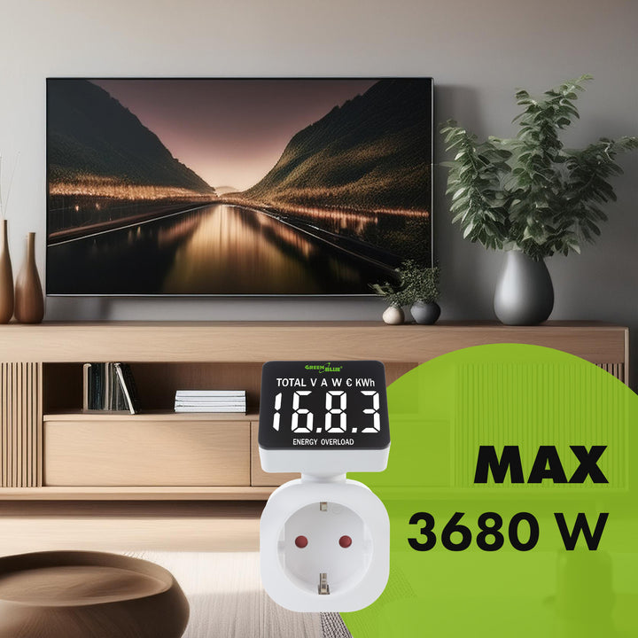 GreenBlue energiamérő 16A max 3680W memória biztonsági mentés