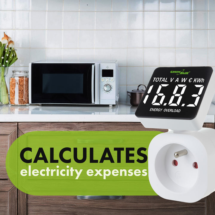 GreenBlue energiamérő 16A max 3680W memória biztonsági mentés