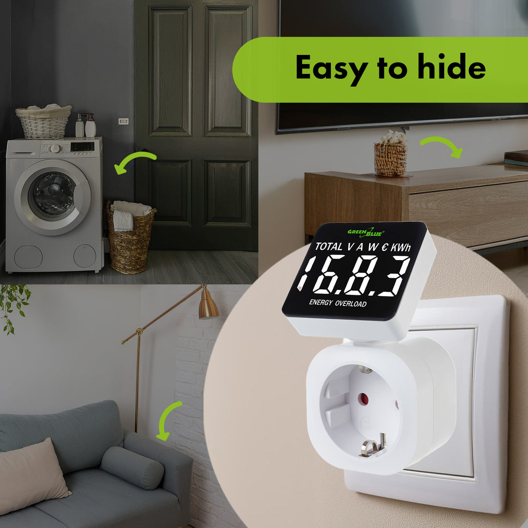 GreenBlue energiamérő 16A max 3680W memória biztonsági mentés