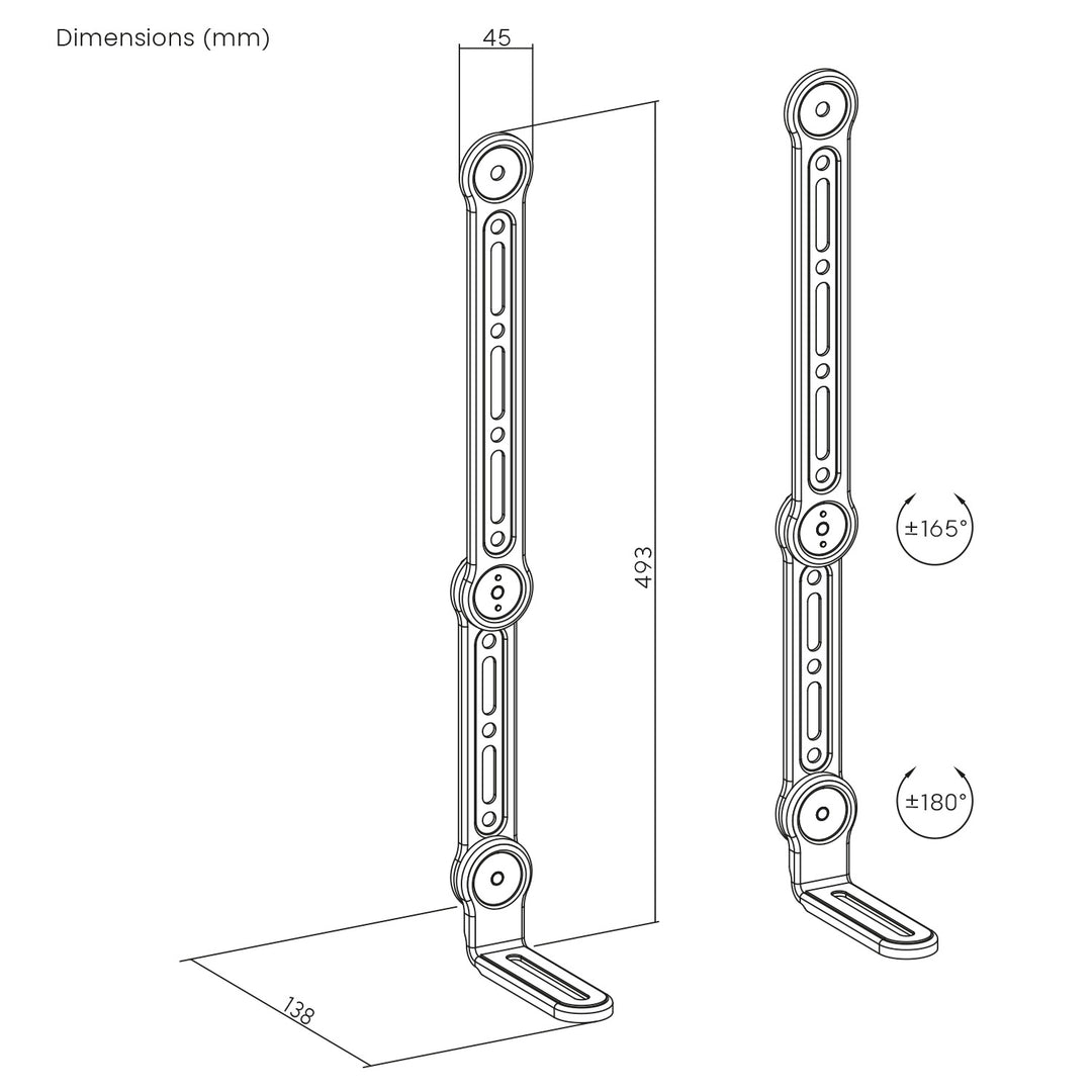 Maclean MC-334 univerzális Soundbar tartó 15kg
