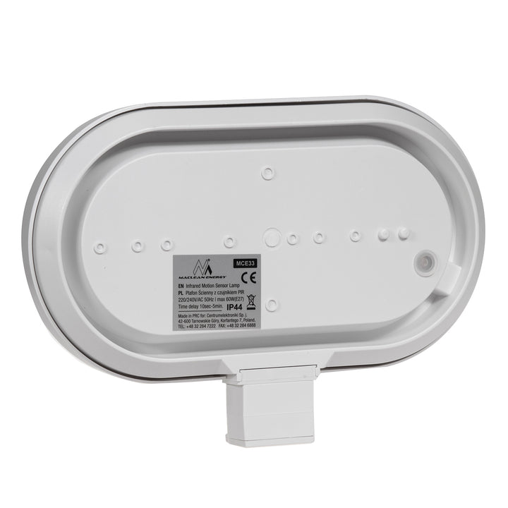 Maclean fali lámpatest, PIR érzékelővel, max. 60W, 180°, MCE33 W + LED 6W