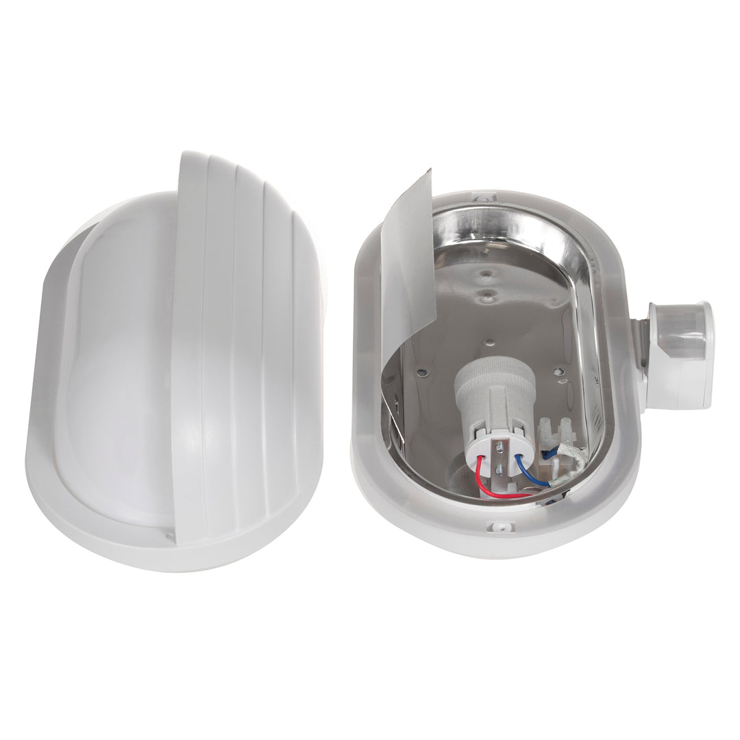 Maclean fali lámpatest, PIR érzékelővel, max. 60W, 180°, MCE33 W + LED 6W